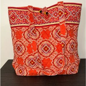 Vera Bradley Paprika (Orange) Toggle Tote Bag EUC